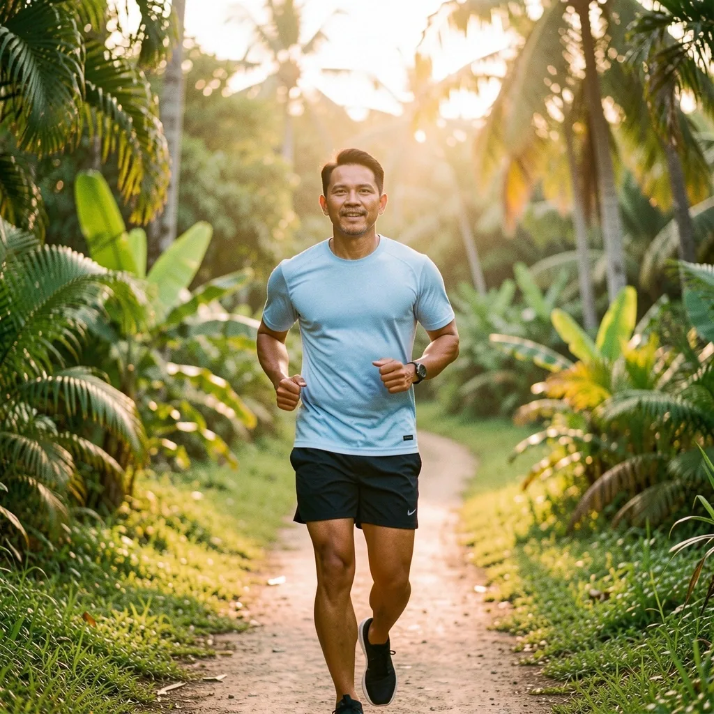 Active Indonesian man lifestyle